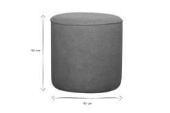 Miliboo Pouf|Pouf-Pouf rond en tissu kaki D40 cm COQ