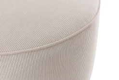 Miliboo Pouf|Pouf-Pouf rond en tissu velours côtelé écru D70 cm LOUIS