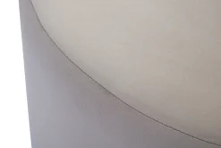 Miliboo Pouf|Pouf-Pouf rond en velours taupe et métal doré D54 cm AMAYA