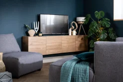 Miliboo Bibliothèque Et Étagère|Bibliothèque Et Étagère-Rangement mural fermé carré finition bois clair L55 cm ETERNEL