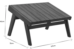 Miliboo Salon De Jardin-Repose pieds en bois massif TIDAK
