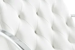 Miliboo Rocking Chair|Voir Tous Les Fauteuils-Rocking chair design blanc et acier chromé CHESTY