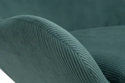 Miliboo Rocking Chair|Voir Tous Les Fauteuils-Rocking chair design en tissu velours côtelé vert, métal noir et bois clair ESKUA