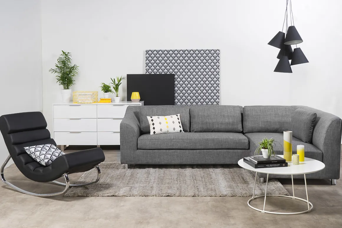 Miliboo Rocking Chair|Voir Tous Les Fauteuils-Rocking chair design noir et acier chromé TAYLOR