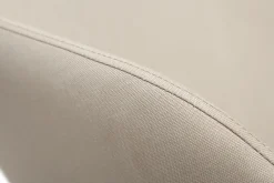 Miliboo Rocking Chair|Voir Tous Les Fauteuils-Rocking chair en tissu beige crème, bois clair et métal noir JHENE