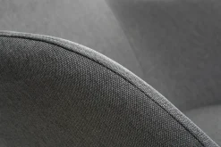 Miliboo Rocking Chair|Voir Tous Les Fauteuils-Rocking chair scandinave en tissu gris foncé, métal noir et bois clair JHENE