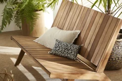 Miliboo Salon De Jardin-Salon de jardin banc 2 places et table basse en bois massif TIDAK