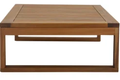 Miliboo Salon De Jardin-Salon de jardin d'angle 6-8 places en bois massif avec coussins déhoussables taupe SALSA