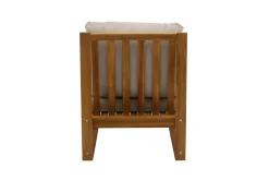 Miliboo Salon De Jardin-Salon de jardin d'angle 6-8 places en bois massif avec coussins déhoussables taupe SALSA