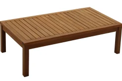 Miliboo Salon De Jardin-Salon de jardin d'angle 6 places en bois massif avec coussins déhoussables beige naturel BELIZE