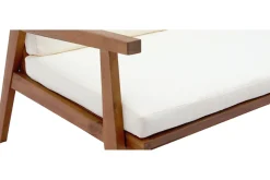 Miliboo Salon De Jardin-Salon de jardin en bois massif avec coussins déhoussables beige naturel TIAGA