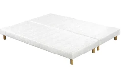 Miliboo Lit Adulte-Sommiers tapissiers blancs 80x200 cm (lot de 2) JAMI