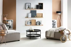 Miliboo Etagère Murale-Support de cadres photos - étagère linéaire en bois clair chêne L120 cm LINEA