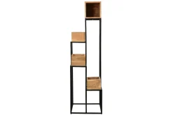 Miliboo Bibliothèque Et Étagère|Bibliothèque Et Étagère-Support de plantes en bois massif et métal noir L43 cm PIANO