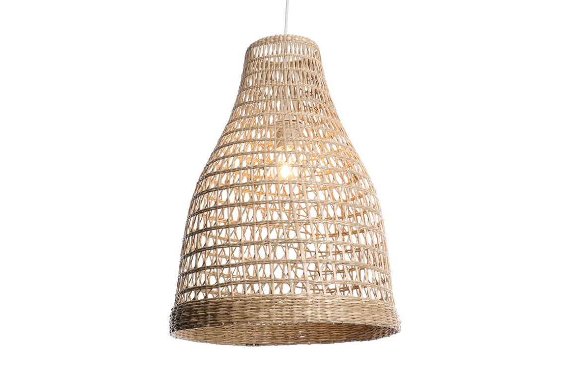 Miliboo Suspension|Suspension-Suspension cloche ajourée en rotin naturel D36 cm PAMPA