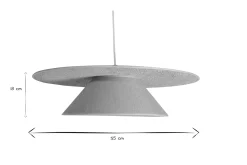 Miliboo Suspension|Suspension-Suspension en lin beige et rabane naturelle L55 cm AZAMI