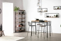 Miliboo Suspension|Suspension-Suspension industrielle 5 lampes étagées en métal patiné effet vieilli L30 cm LOFT