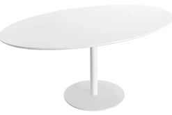 Miliboo Table À Manger Fixe-Table à manger design blanche ovale L170 cm HALIA
