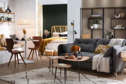 Miliboo Table À Manger Fixe-Table à manger design blanc ronde D90 cm CALISTA