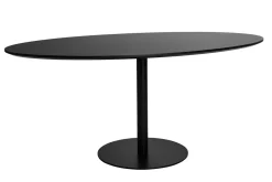 Miliboo Table À Manger Fixe-Table à manger design noire ovale L170 cm HALIA