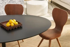 Miliboo Table À Manger Fixe-Table à manger design noire ovale L170 cm HALIA