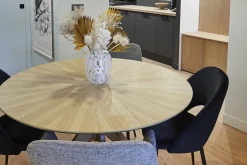 Miliboo Table À Manger Fixe-Table à manger design ronde chêne D120 cm DIELLI