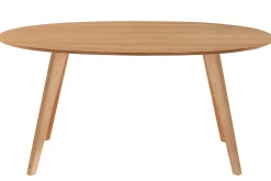 Miliboo Table À Manger Fixe-Table à manger design scandinave ovale bois clair L160 cm MARIK