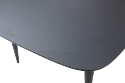 Miliboo Table Extensible-Table à manger extensible rectangulaire en bois noir L130-160 cm NORDECO