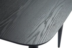 Miliboo Table Extensible-Table à manger extensible carrée en bois noir L90-130 cm NORDECO