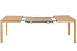 Miliboo Table Extensible-Table à manger extensible rallonges intégrées en bois clair chêne rectangulaire L125-238 cm AGALI