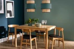 Miliboo Table Extensible-Table à manger extensible rallonges intégrées en bois clair chêne rectangulaire L125-238 cm AGALI