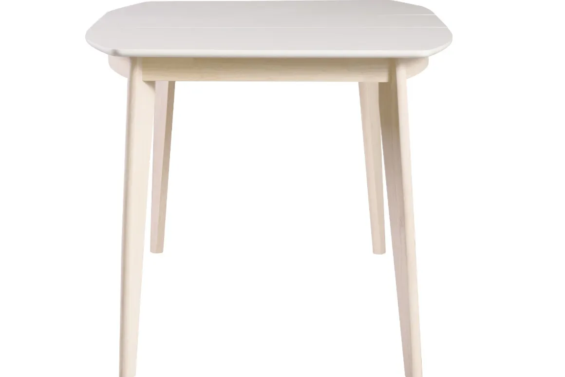 Miliboo Table Extensible-Table à manger extensible scandinave blanc et bois clair L150-200 cm LEENA