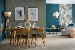 Miliboo Table Extensible-Table à manger extensible ovale en bois foncé L150-200 MARIK