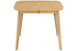 Miliboo Table Extensible-Table à manger extensible scandinave carrée placage chêne L90-130 cm LEENA