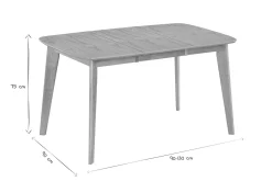 Miliboo Table Extensible-Table à manger extensible scandinave carrée placage chêne L90-130 cm LEENA
