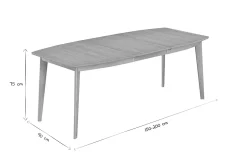 Miliboo Table Extensible-Table à manger extensible scandinave en bois clair L150-200 LEENA