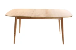 Miliboo Table Extensible-Table à manger extensible rectangulaire en bois clair L130-160 cm NORDECO