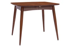 Miliboo Table Extensible-Table à manger extensible carrée en bois foncé L90-130 cm NORDECO