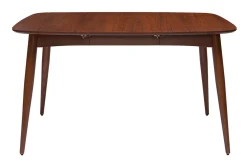 Miliboo Table Extensible-Table à manger extensible carrée en bois foncé L90-130 cm NORDECO