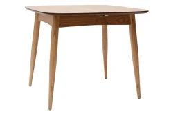 Miliboo Table Extensible-Table à manger extensible carrée en bois clair L90-130 cm NORDECO