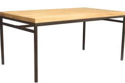 Miliboo Table À Manger Fixe-Table à manger industrielle bois manguier massif et métal L160 cm YPSTER