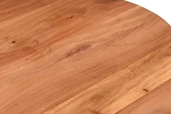 Miliboo Table À Manger Fixe-Table à manger ovale en bois massif et métal noir L160 cm OBALI