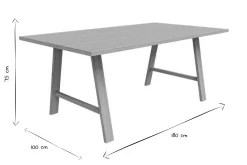 Miliboo Table À Manger Fixe-Table à manger rectangulaire bois chêne L180 cm SAULE