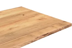 Miliboo Table À Manger Fixe-Table à manger rectangulaire industrielle en bois massif et métal noir L200 cm VALLEY