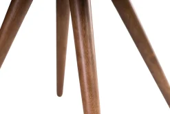 Miliboo Table À Manger Fixe-Table à manger ronde design noyer et noir D106 cm WALFORD