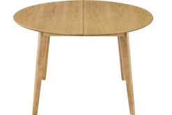 Miliboo Table Extensible-Table à manger ronde extensible finition chêne L120-150 cm LEENA
