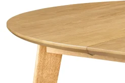 Miliboo Table Extensible-Table à manger ronde extensible finition chêne L120-150 cm LEENA