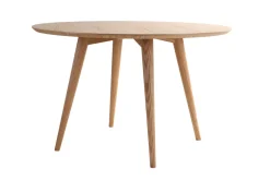 Miliboo Table À Manger Fixe-Table à manger ronde frêne D120 cm LIVIA