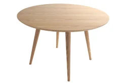 Miliboo Table À Manger Fixe-Table à manger ronde frêne D120 cm LIVIA