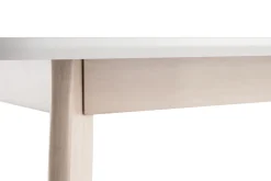 Miliboo Table À Manger Fixe-Table à manger scandinave blanc et bois clair rectangulaire L150 cm LEENA